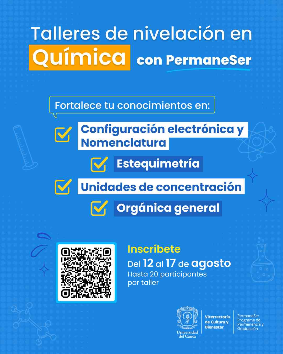 Talleres de nivelación en Química con PermaneSer
