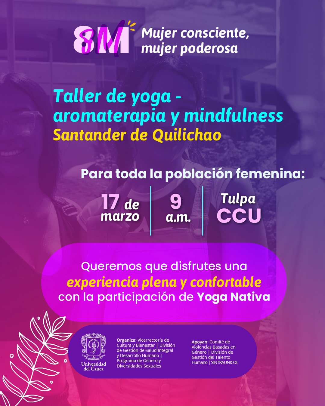 Taller de yoga - aromaterapia y mindfulness Santander de Quilichao 