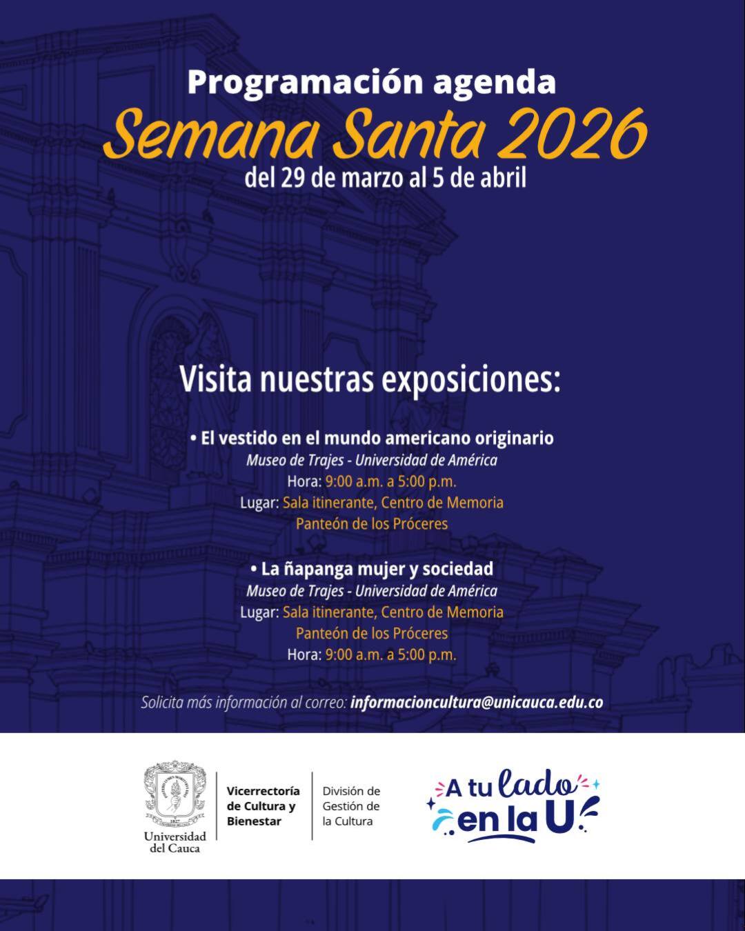 Programación Agenda Semana Santa 2026