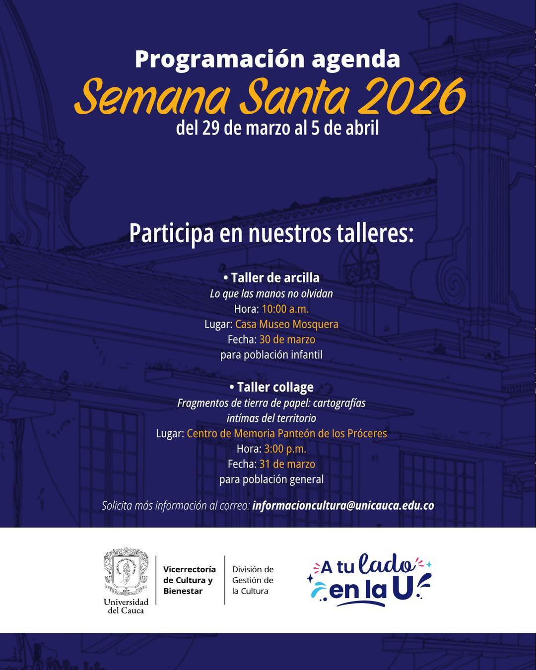 Programación Agenda Semana Santa 2026