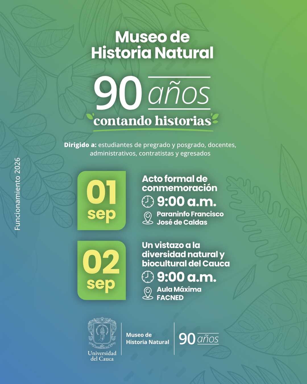 Museo de Historia Natural, 90 Años Contando Historias