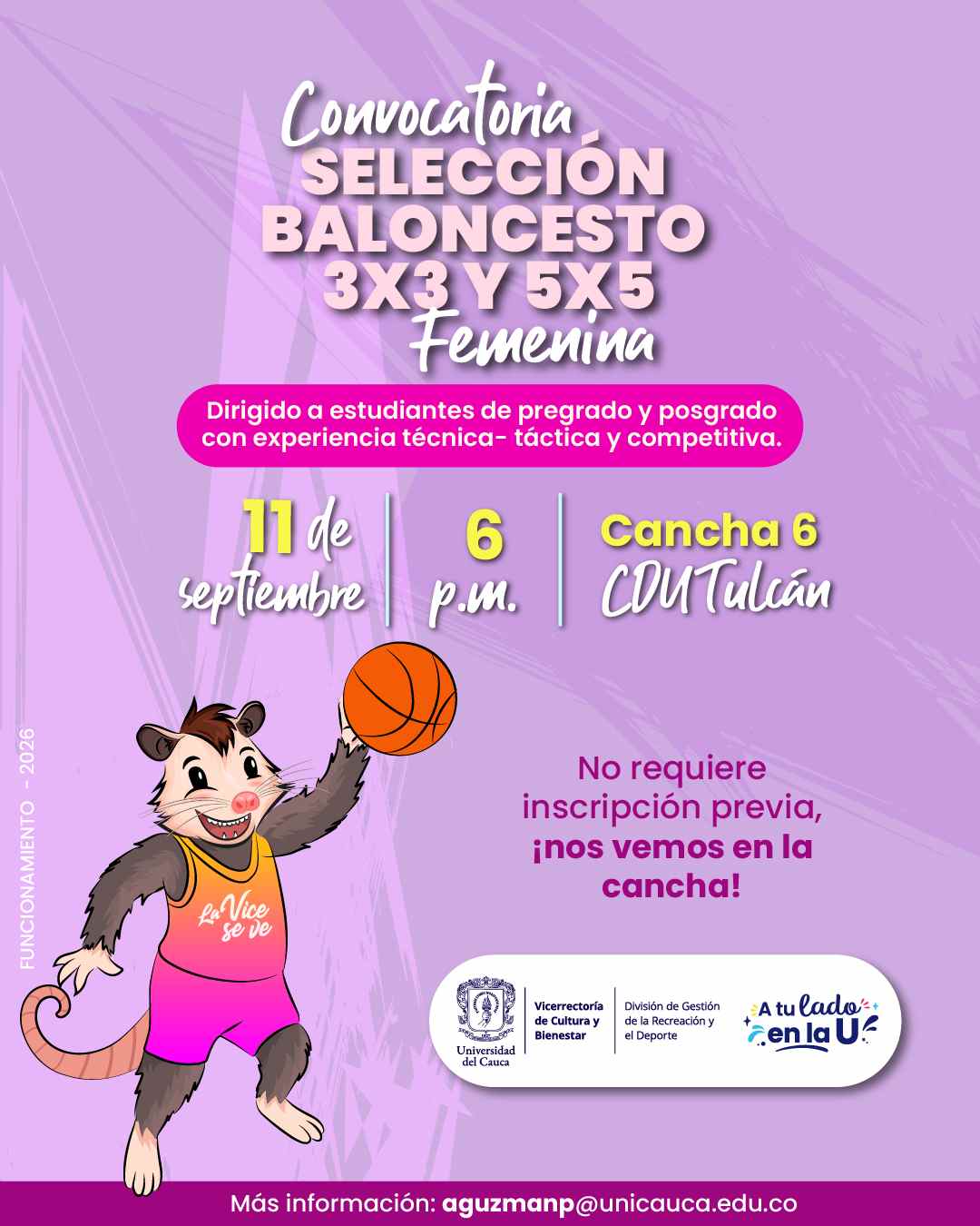 Convocatoria Selección Baloncesto 3X3 y 5X5