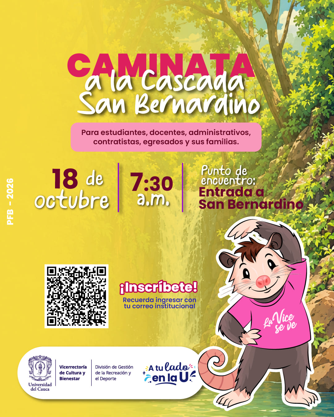 Caminata a la Cascada San Bernardino.
