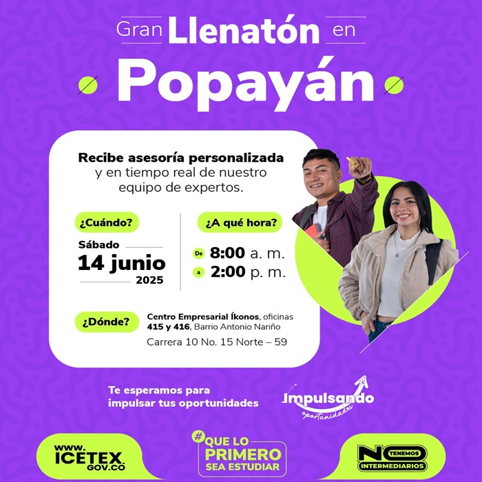 ICETEX. Jornada de Llenaton en Popayán 