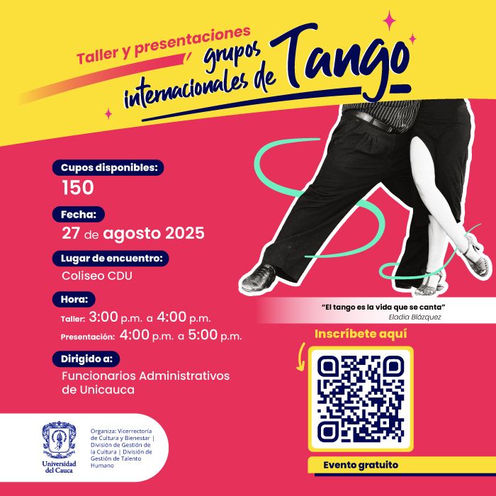 Taller y presentaciones Grupos internacionales de Tango