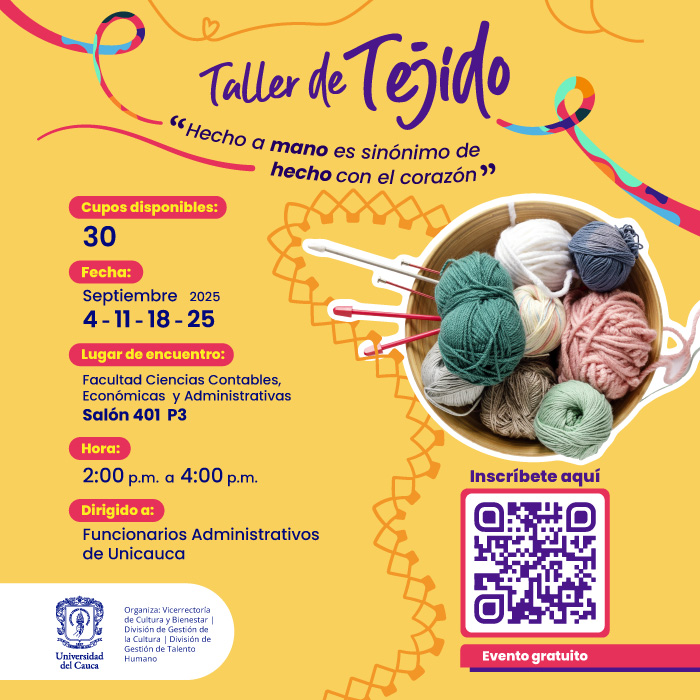Taller de tejido “Hecho a mano es sinónimo de hecho con el corazón”