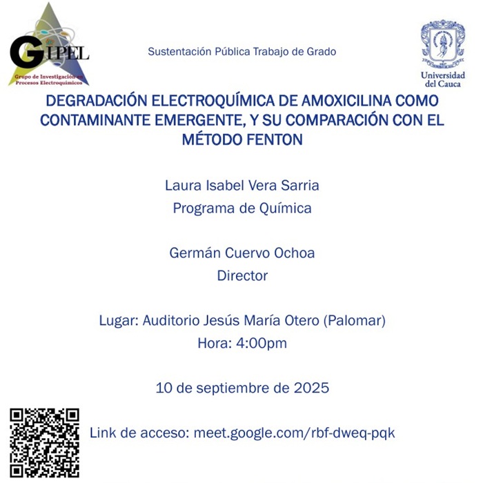 Sustentaciones de trabajo de grado Programa de Química