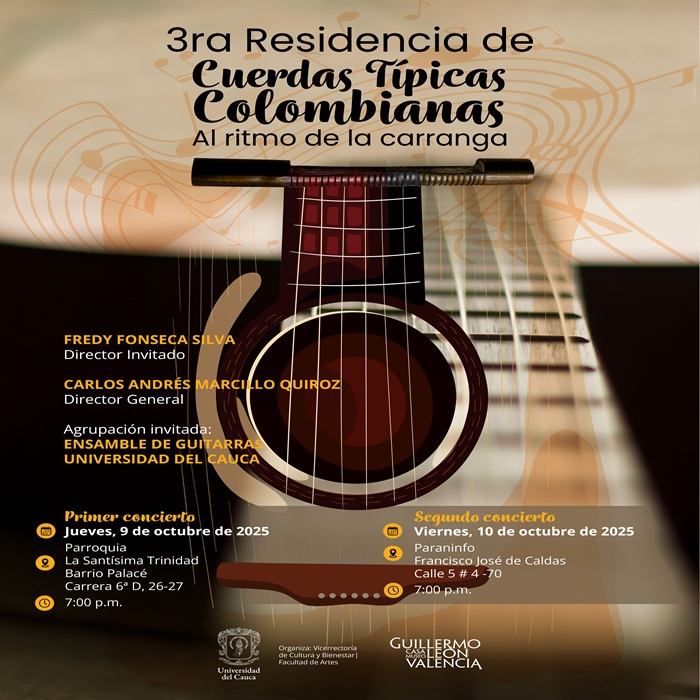 Concierto de Cuerdas Típicas Colombianas en el Paraninfo Francisco José de Caldas