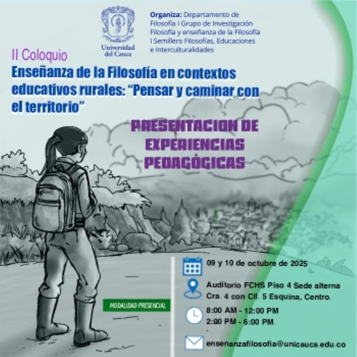 II coloquio sobre enseñanza de la filosofía en contextos educativos rurales.