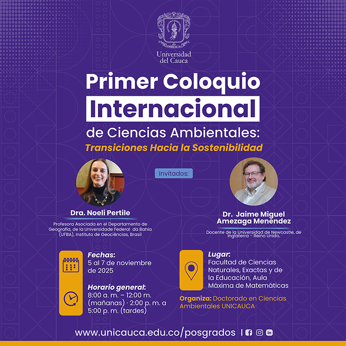 Primer Coloquio Internacional de Ciencias Ambientales: Transiciones Hacia la Sostenibilidad