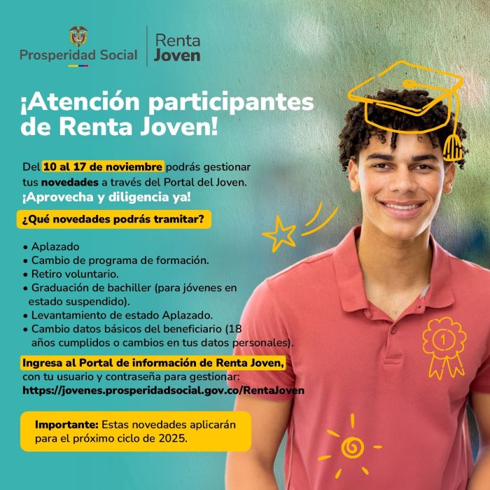 ¡Atención participantes de Renta Joven!