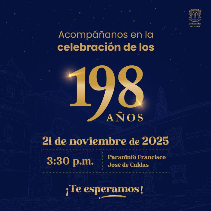Agenda Conmemorativa: 198 Años de la Universidad del Cauca