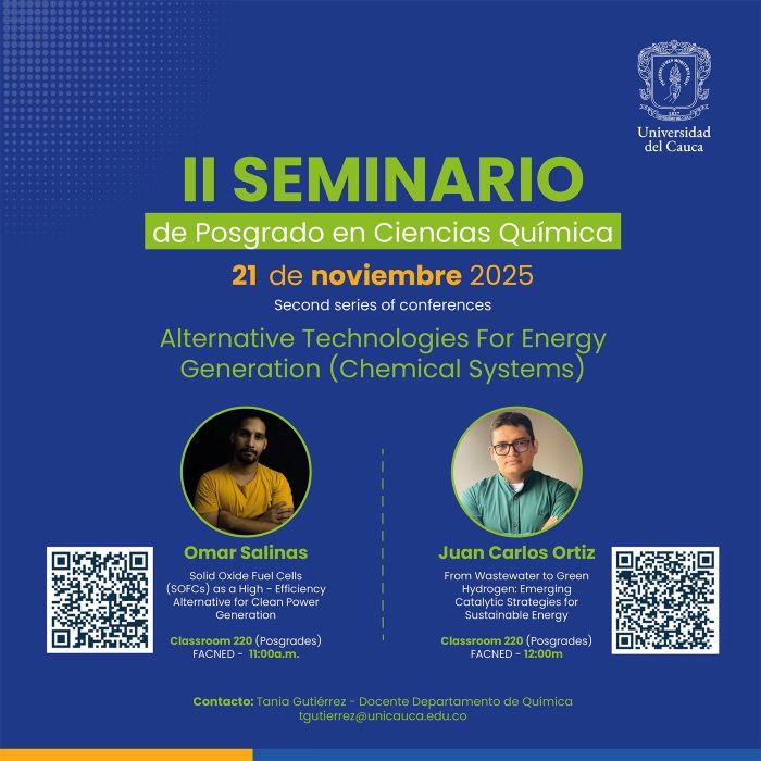Seminario de Posgrado en Ciencias Química 2 - Alternative technologies for energy generation (Chemical Systems)
