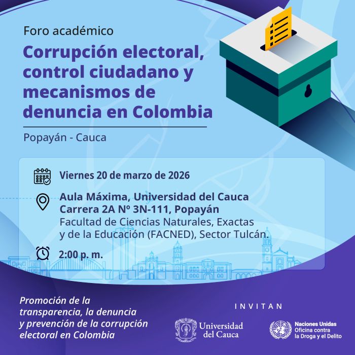 Foro académico: Corrupción electoral, control ciudadano y mecanismos de denuncia en Colombia
