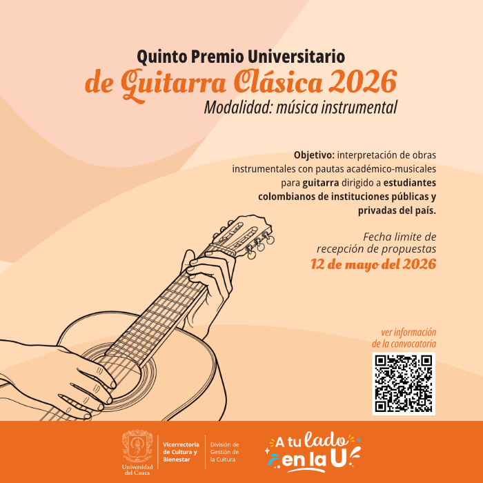 Quinto Premio Universitario de Guitarra Clásica 2026 abre convocatoria a nivel nacional