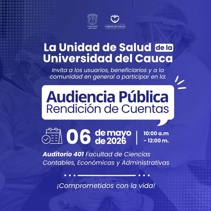 Audiencia pública de rendición de cuentas de la Unidad de Salud 2026