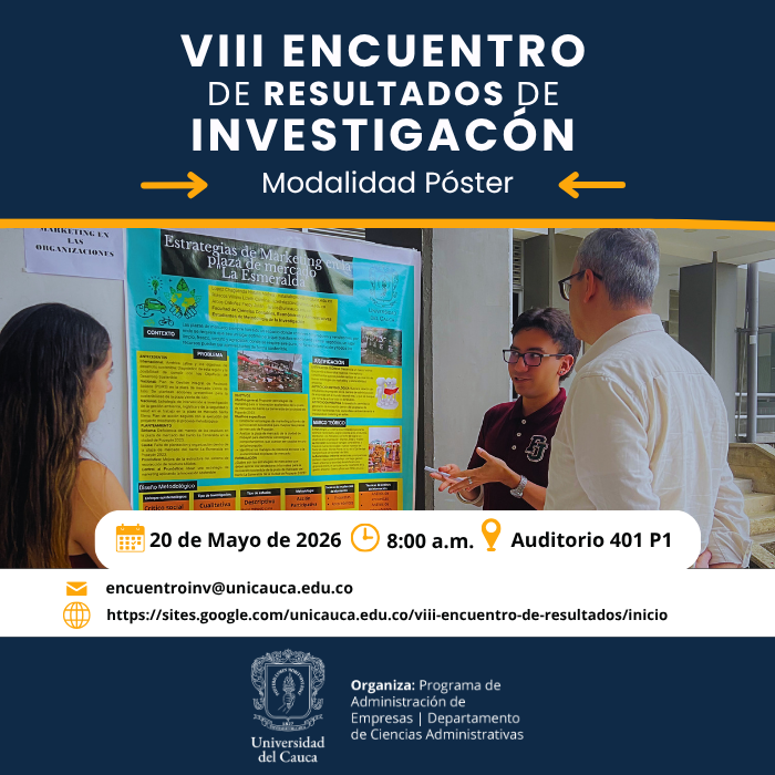 VIII Encuentro de Resultados de Investigación – Modalidad Póster