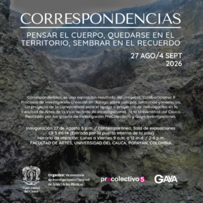 Exposición ‘Correspondencias: Pensar el cuerpo, quedarse en el territorio, sembrar en el recuerdo’