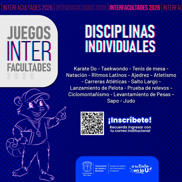 Juegos Interfacultades 2026: Disciplinas Individuales