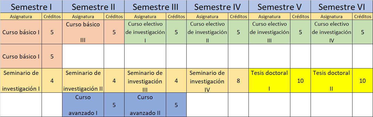 Malla curricular ausente
