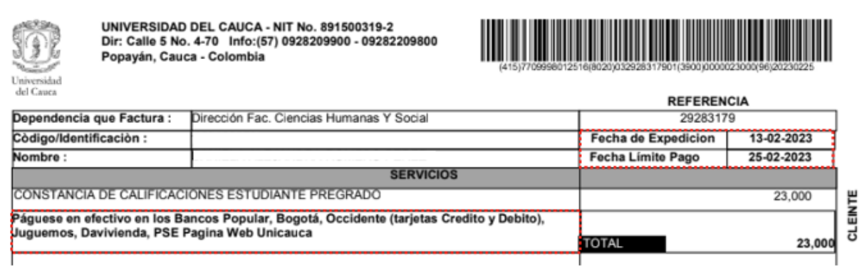 Imagen Recibo certificaciones