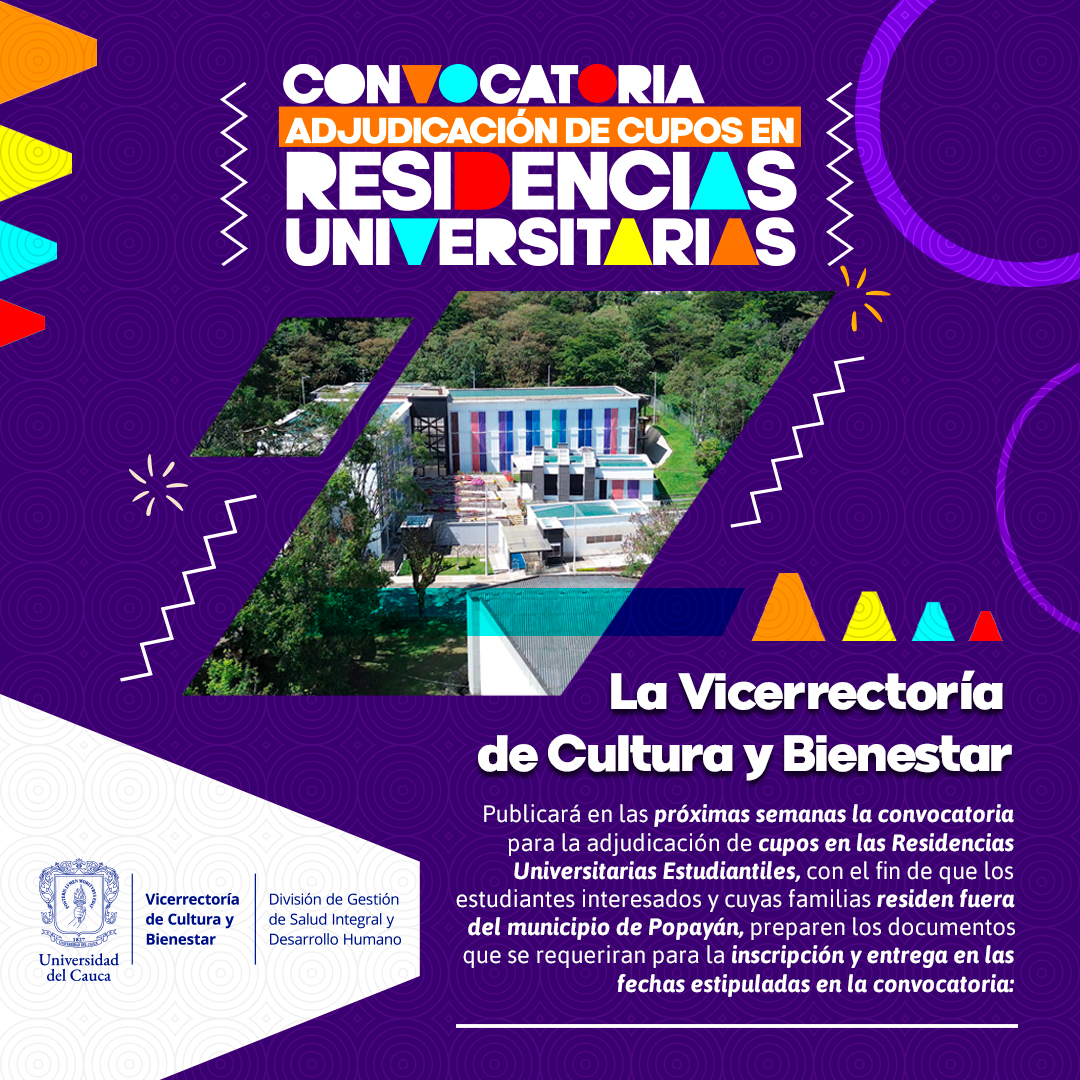 Imagen de Convocatoria para la adjudicación de cupos en Residencias Universitarias Estudiantiles