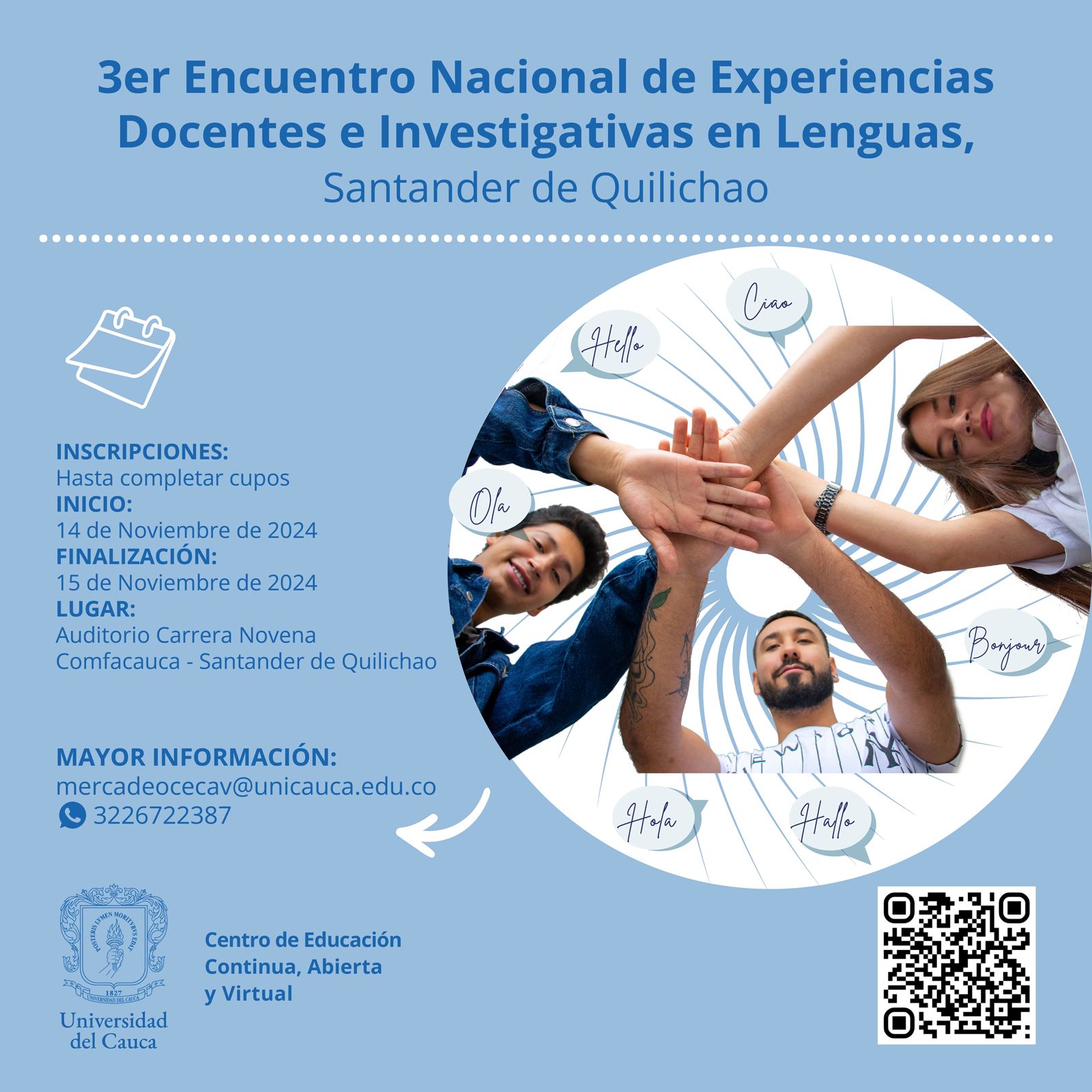 Imagen de er Encuentro Nacional de Experiencias Docentes e Investigativas en Lenguas, Santander de Quilichao
