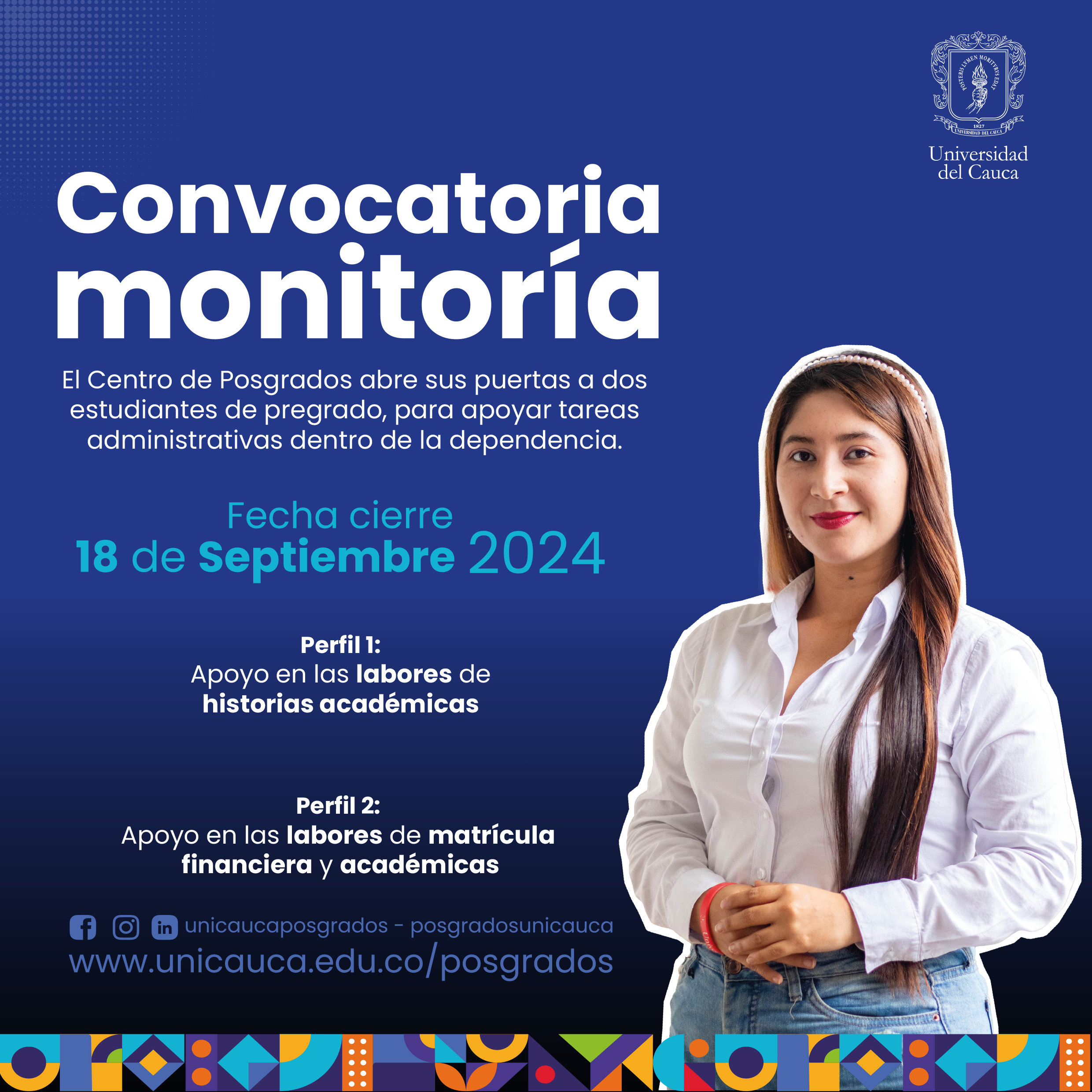 convocatoria monitores posgrados