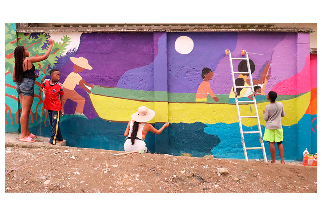 Imagen de participantes Mural Guapi Artesanal