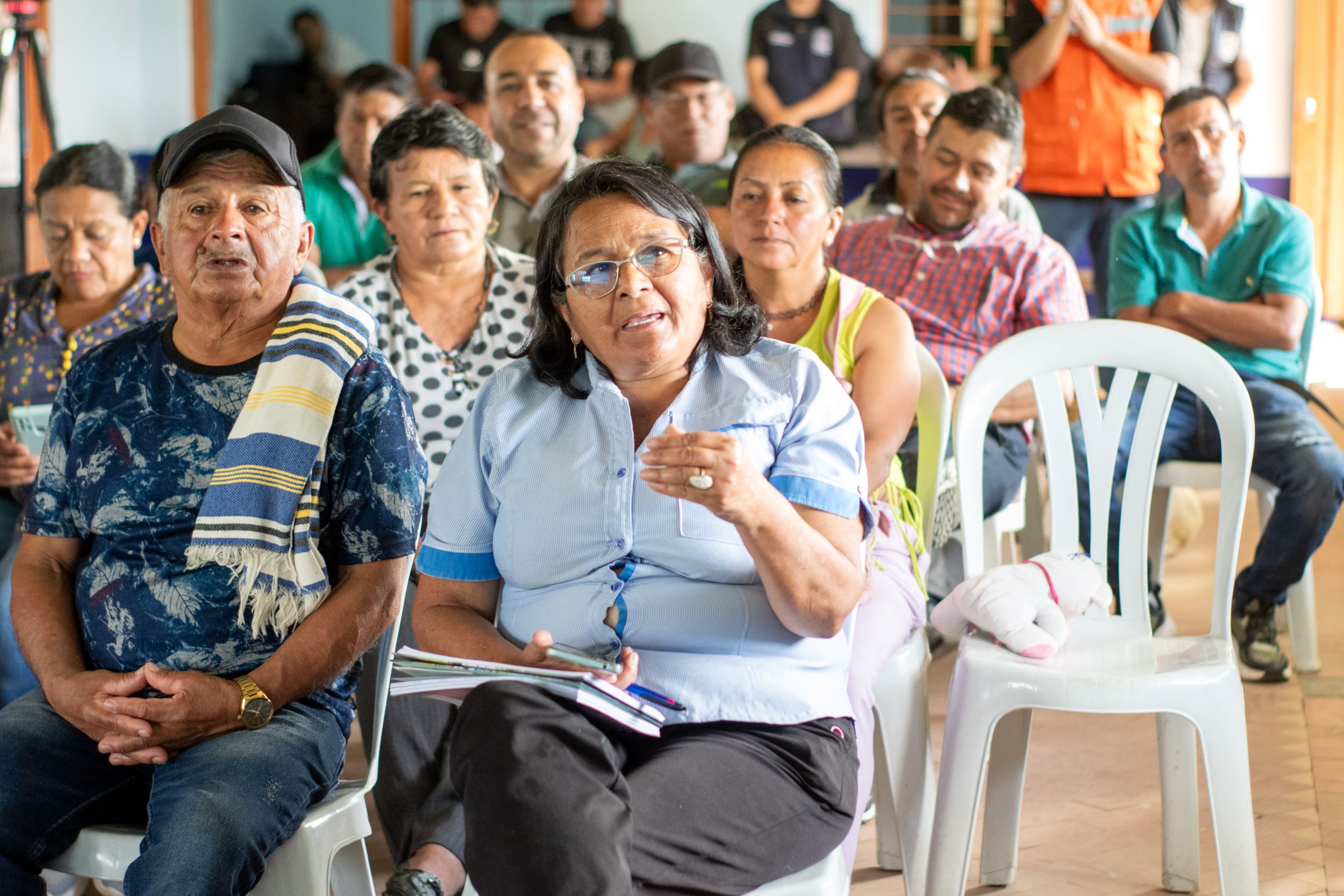 Imagen de proyecto CDT Vial en una jornada de diálogo con la comunidad de la vereda San Rafael, zona rural de Popayán