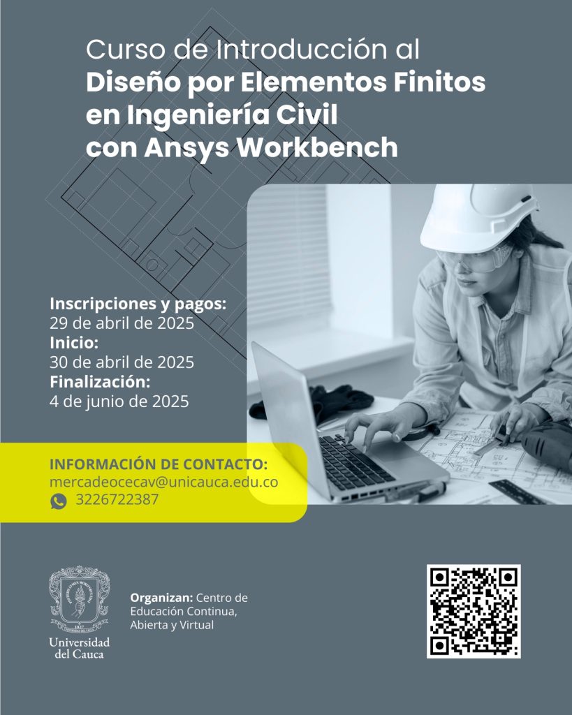 Imagen de Curso de Introducción al Diseño por Elementos Finitos en Ingeniería Civil con ANSYS Workbench