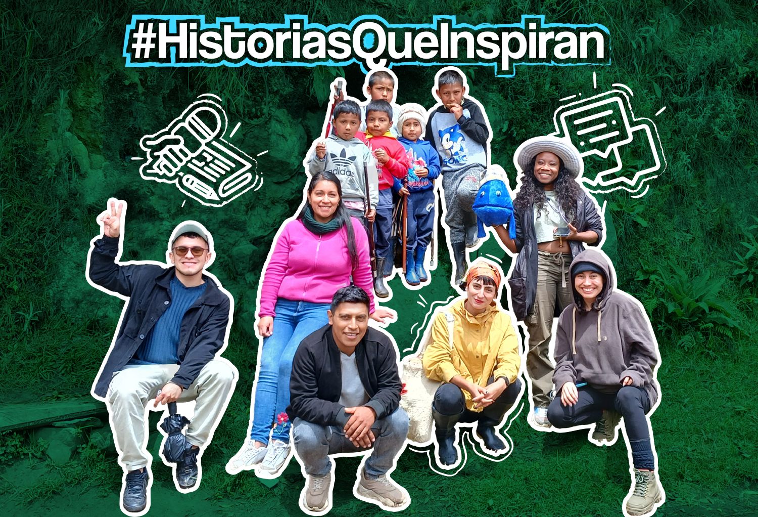Imagen de la profesora Andrea Calderón y estudiantes