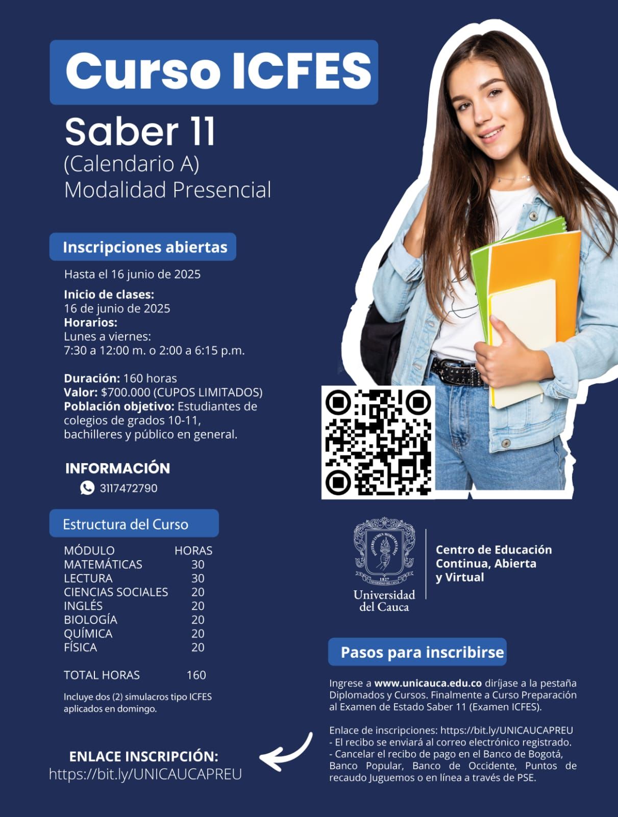 Imagen de Curso Intensivo de Preparación para la Prueba Saber 11 Calendario A