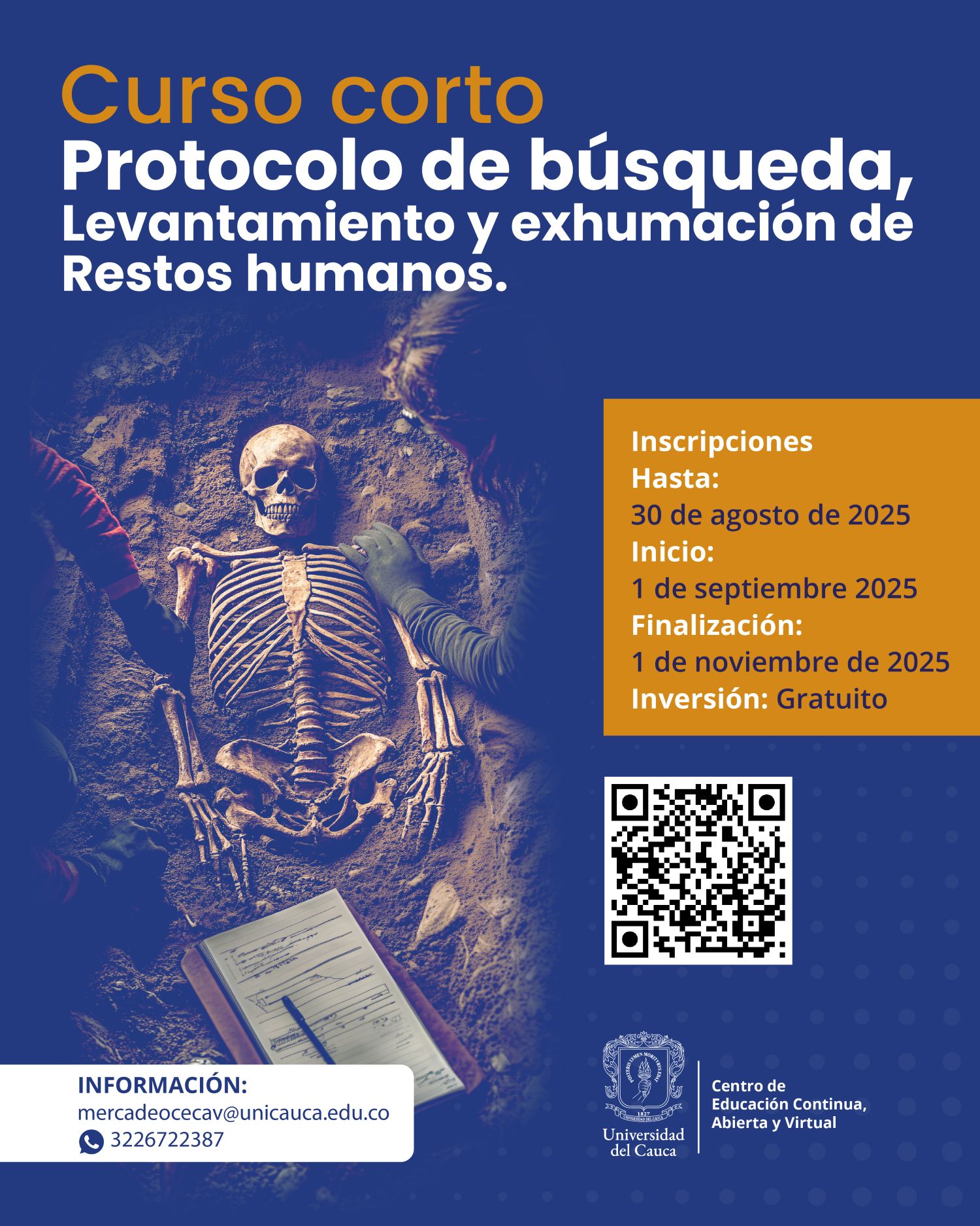 Curso Corto Protocolo de Búsqueda, Levantamiento y Exhumación de Restos Humanos
