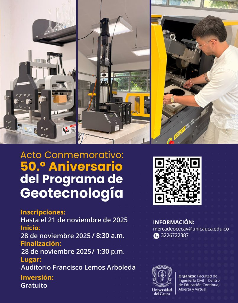 Imagen Flayer 50 aniversario programa geotecnología