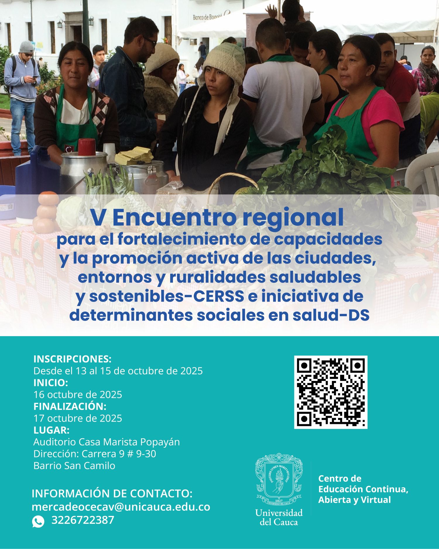 V Encuentro Regional para el Fortalecimiento de Capacidades y la Promoción Activa de las Ciudades, Entornos y Ruralidades Saludables y Sostenibles-CERSS e Iniciativa de Determinantes Sociales en Salud-DSS
