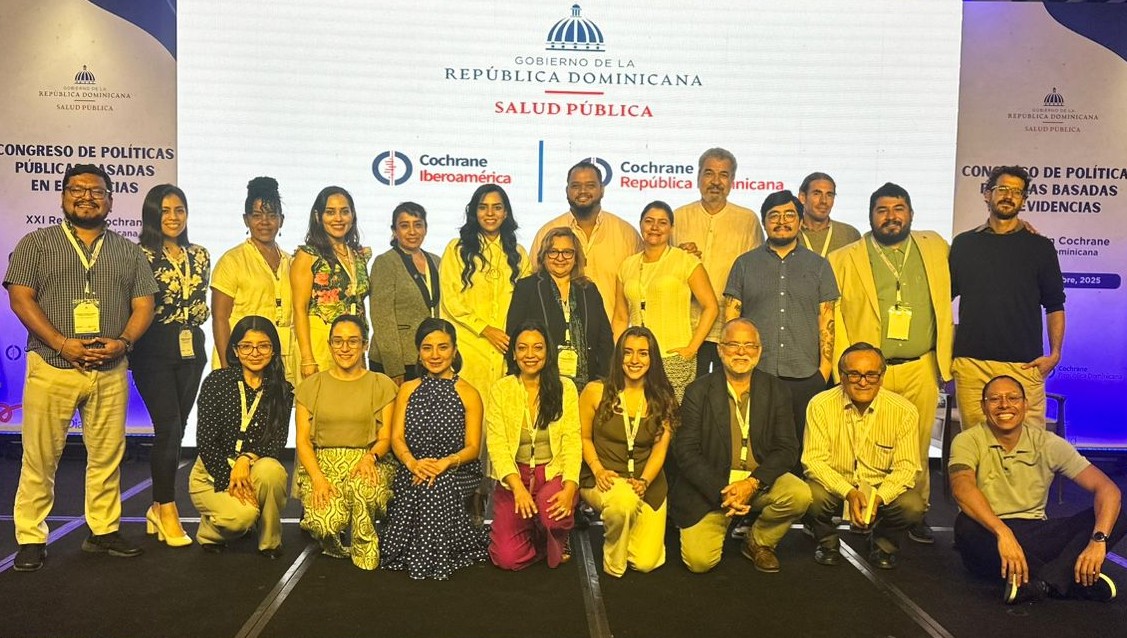 Imagen de Ángela María Merchán durante el Congreso de Políticas Públicas Basadas en Evidencias y XXI Reunión de la Red Cochrane Iberoamericana.