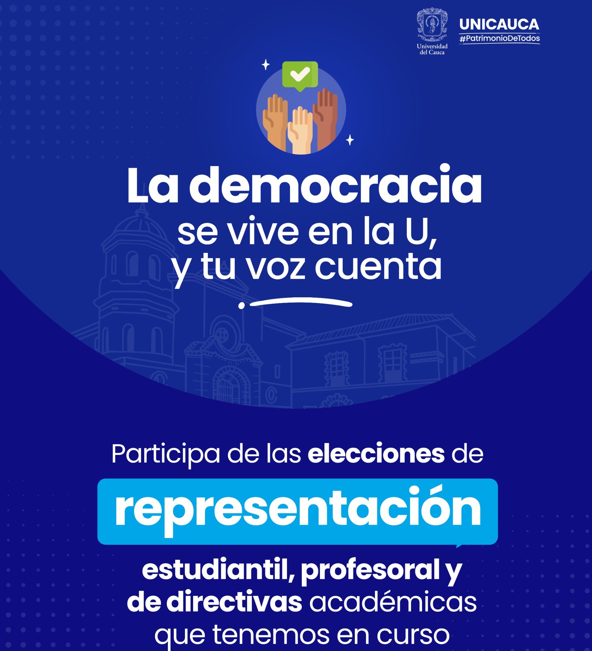 Imagen de elecciones ante diferentes Corporaciones en Unicauca