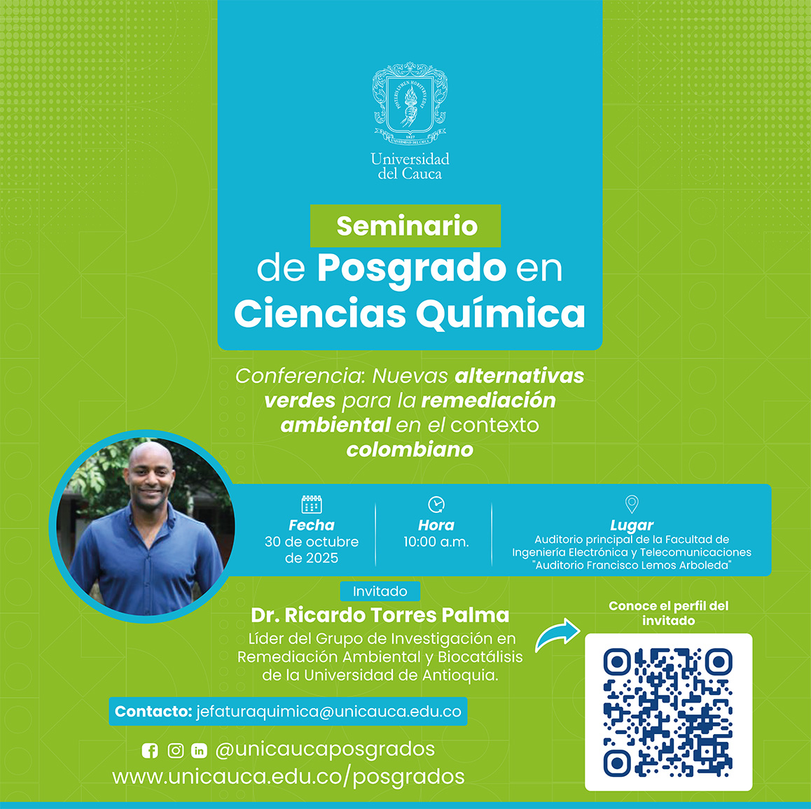 Imagen Conferencia Nuevas Alternativas Verdes para la Remediación Ambiental en el Contexto Colombiano