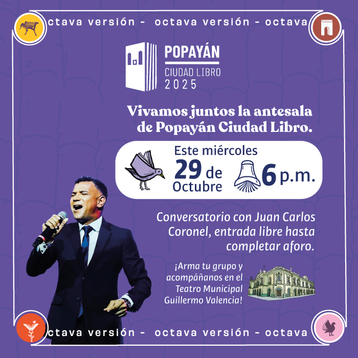 Imagen Invitación Popayán Ciudad Libro