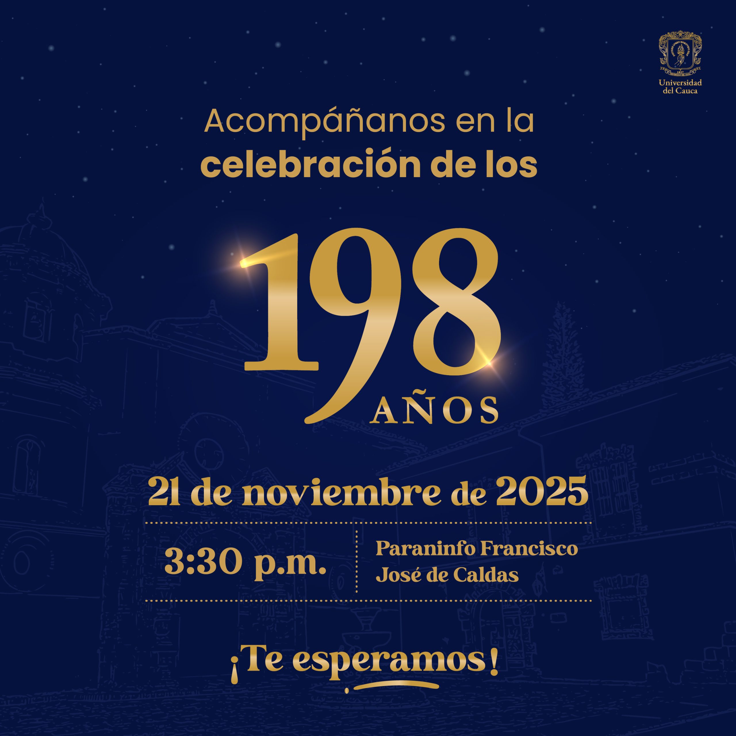 Imagen invitación cumpleaños Unicauca