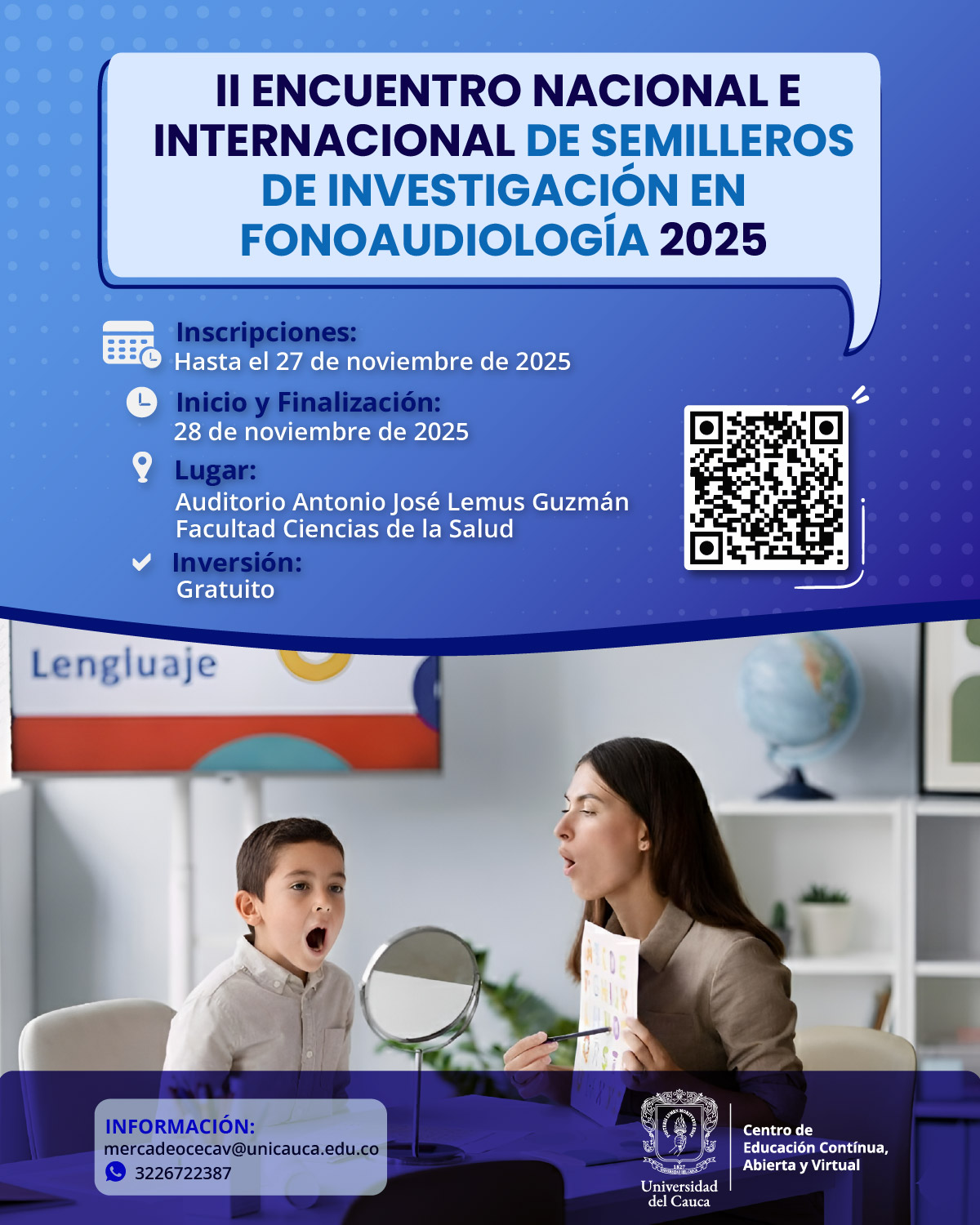 Imagen flyaer II ENCUENTRO DE SEMILLEROS FONOAUDIOLOGÍA