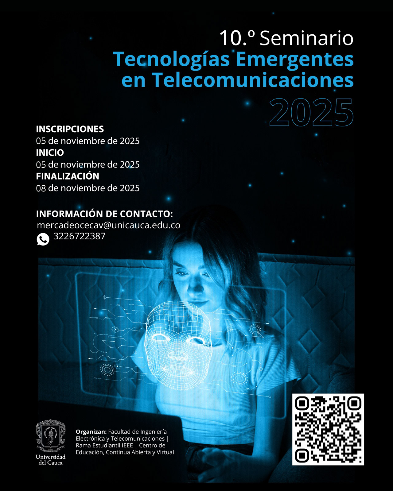 Imagen Flayer 10° seminario tecnologías emergentes en telecomunicaciones