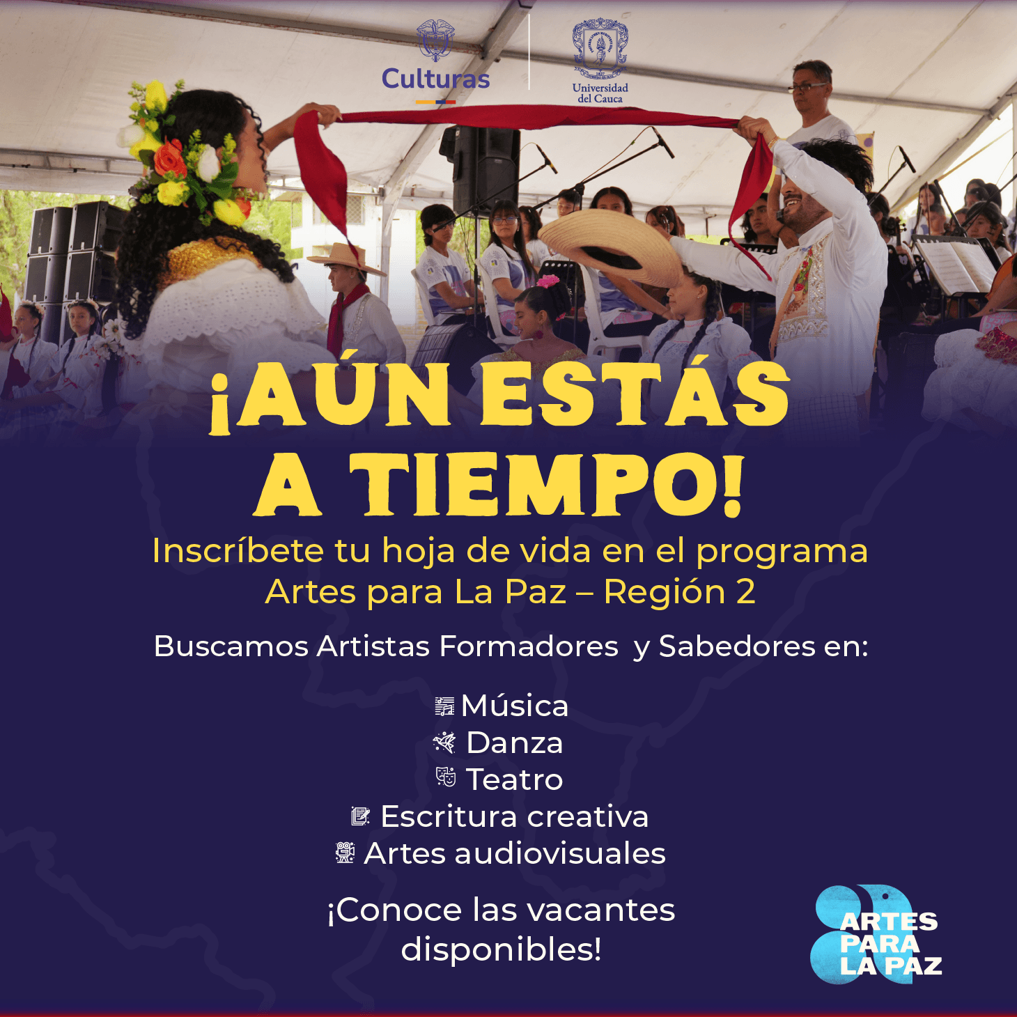 Imagen Convocatoria Artes para la paz