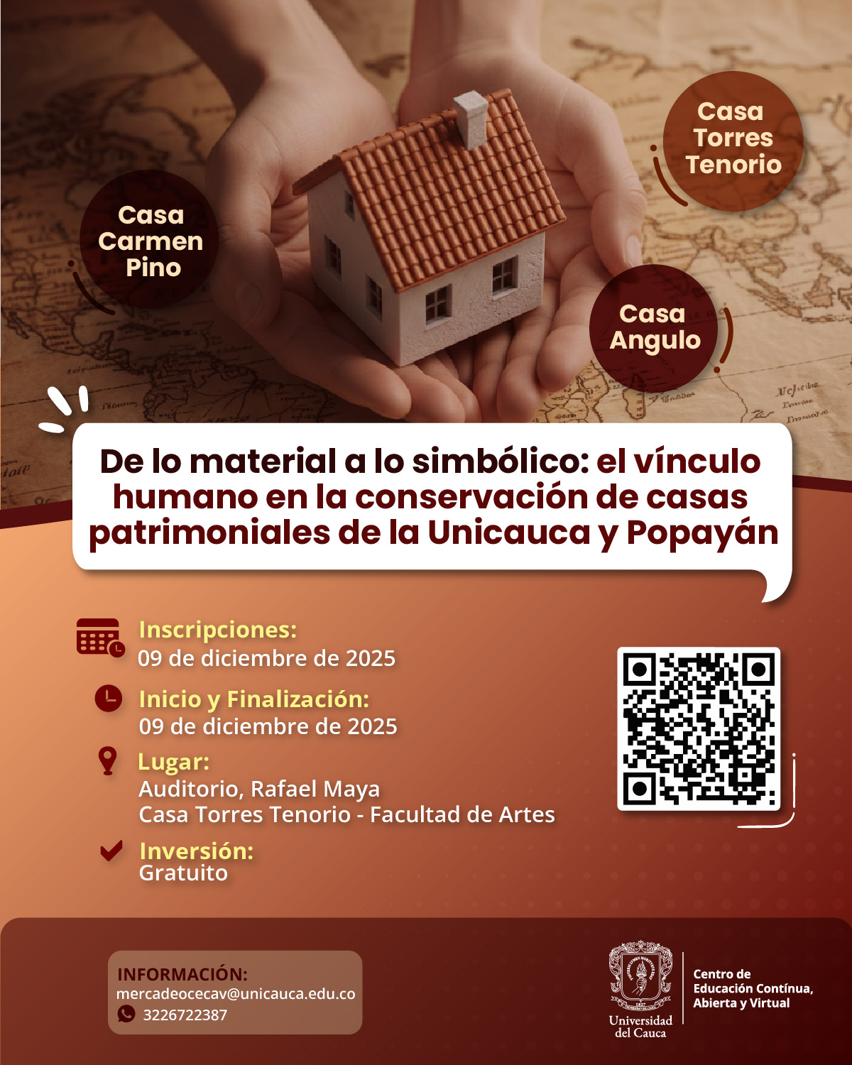 Imagen Flayer de lo material a lo simbólico- Casas Patrimoniales