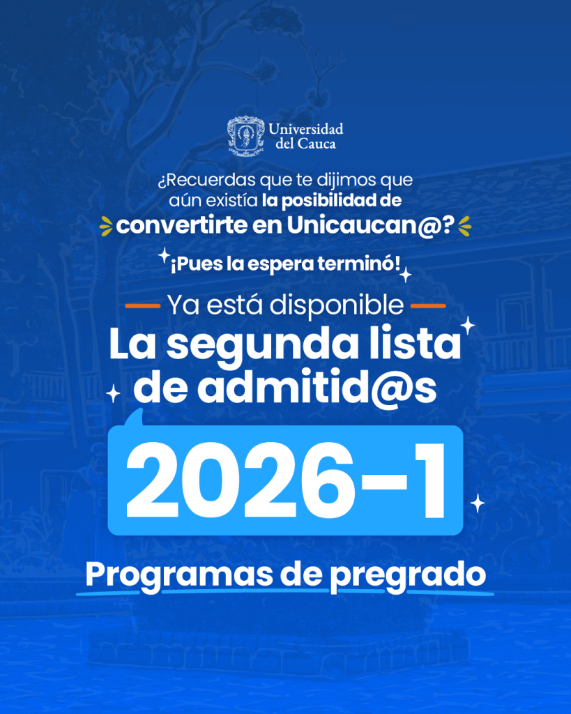Imagen Segunda Lista de admitidos 2026-1