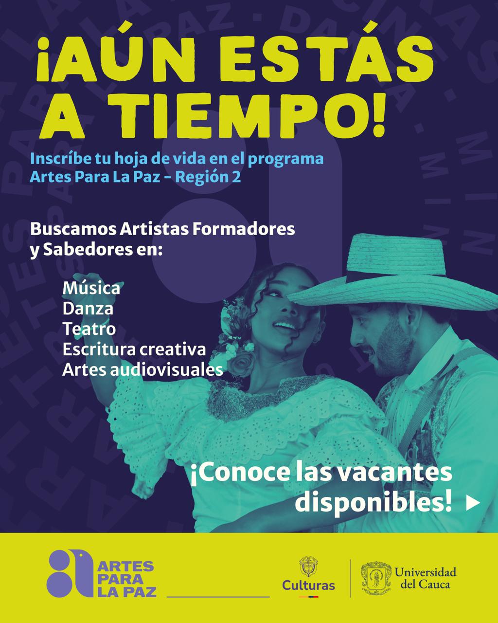 Imagen convocatoria Artes para la Paz