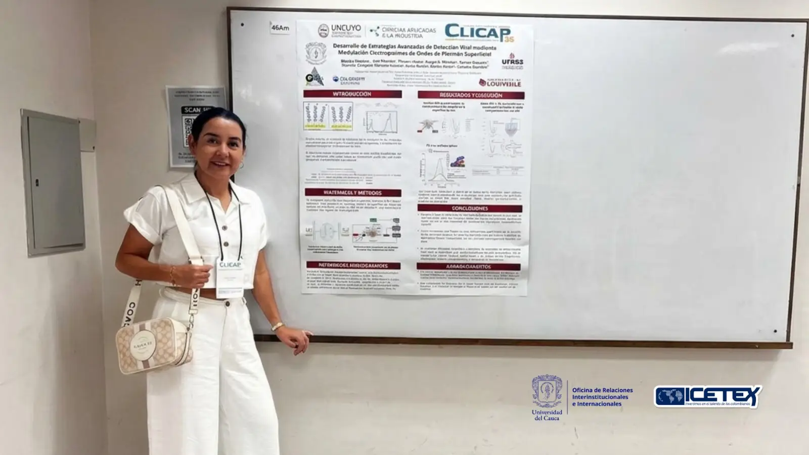 Imagen. Docente, Monica Alejandra Moreno Ruano, experta beneficiaria en la Universidad Nacional de Cuyo, de Argentina.