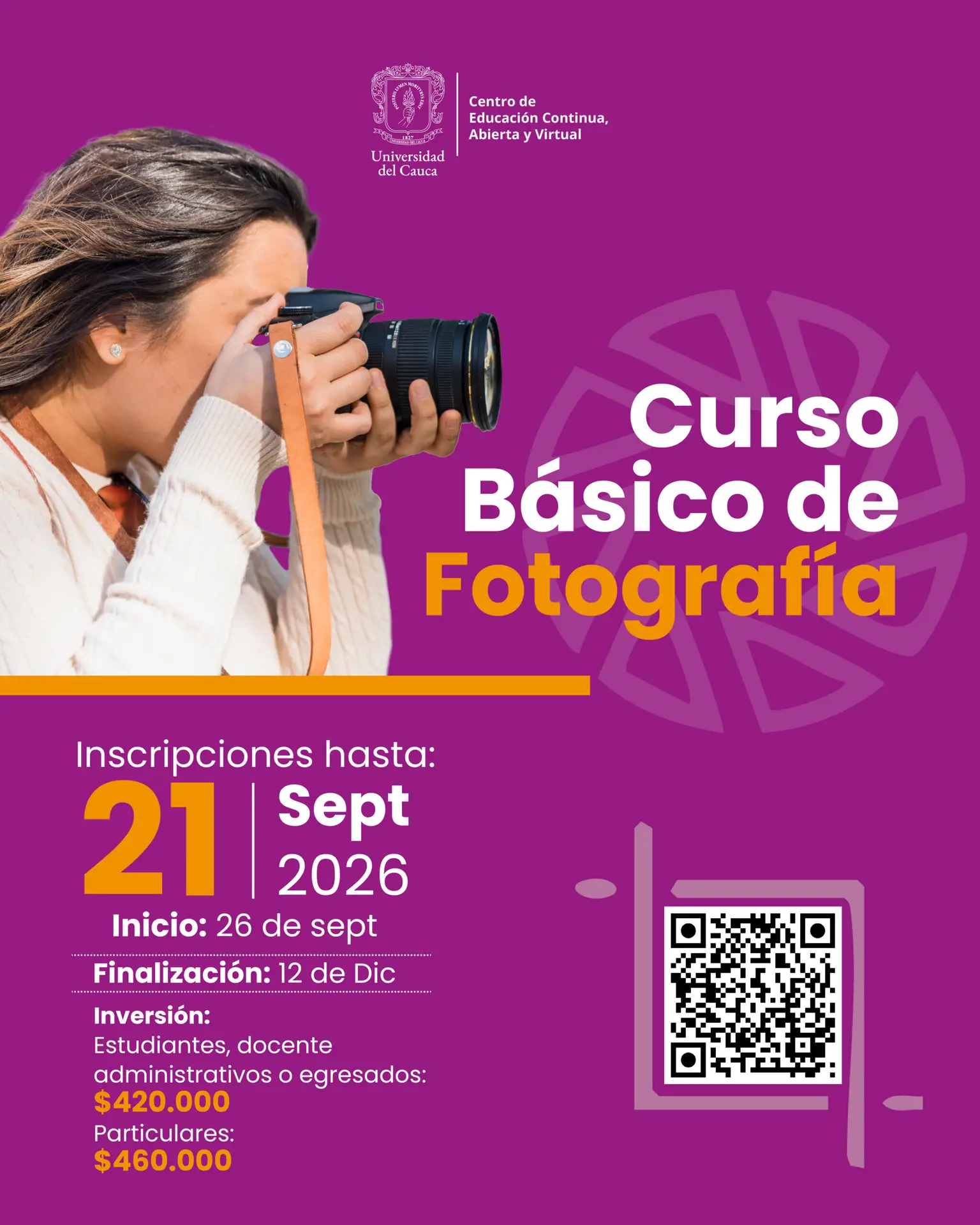 Imagen Flayer Curso de Fotografía