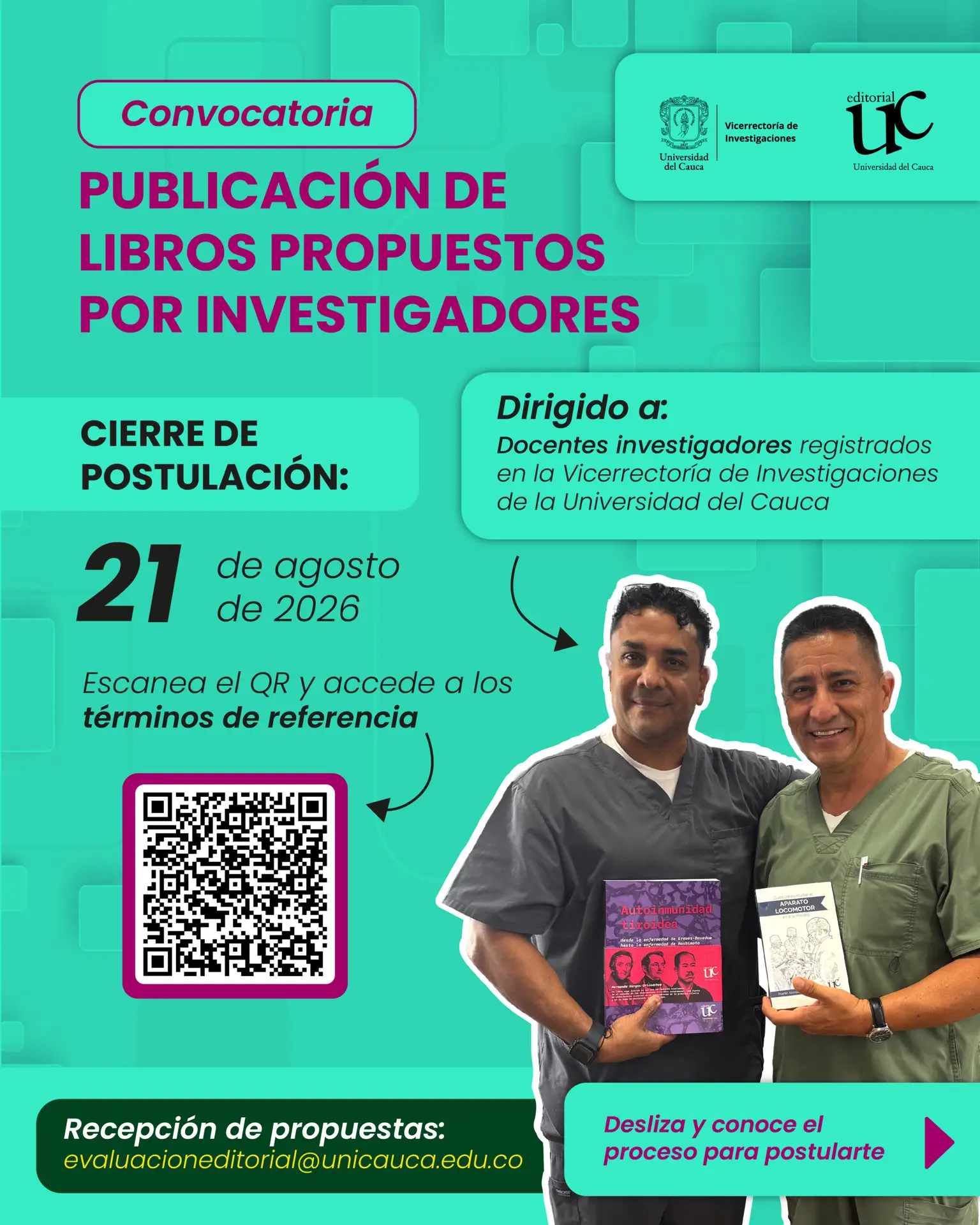 Imagen de Convocatoria Editorial UC Publicación de Libros Propuestos por Investigadores